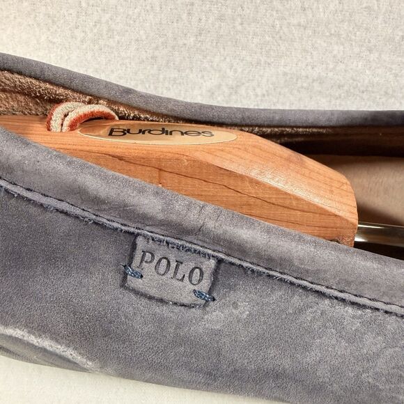Polo Ralph Lauren Woodley Driver Loafer Mens 14 Gray Suede Moccasin Shoe Slip On - Picture 9 of 10